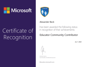 Medical German Lessons Microsoft Educator Community Contributor Microsoft Certification