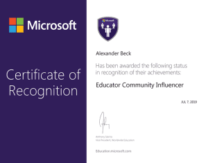 Medical German Lessons Microsoft Educator Community Influencer Microsoft Certification